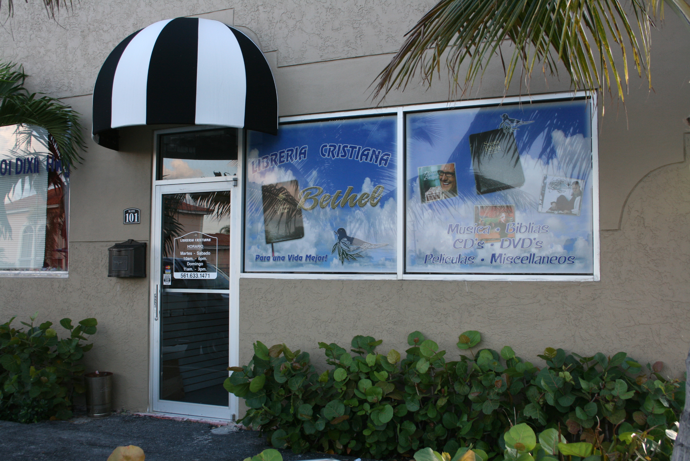 Perforated window graphics for church